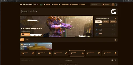 Screenshot 1. [CS2] Banana-Project.ru - AWP #1 | !KNIFE !SKINS